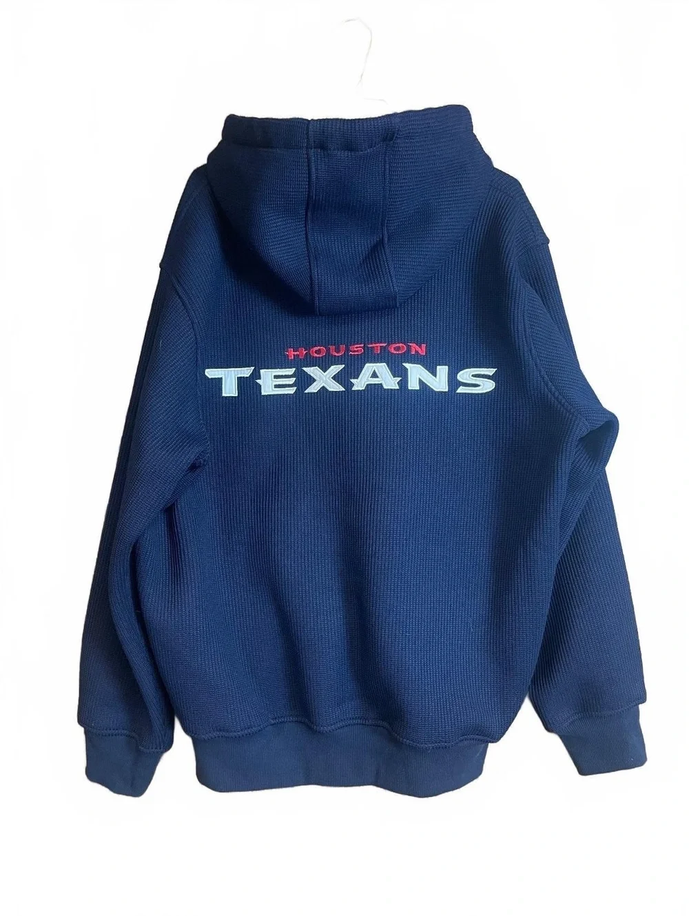 Houston Texans NFL full-zip waffle-texture fleece backed hoodie XL